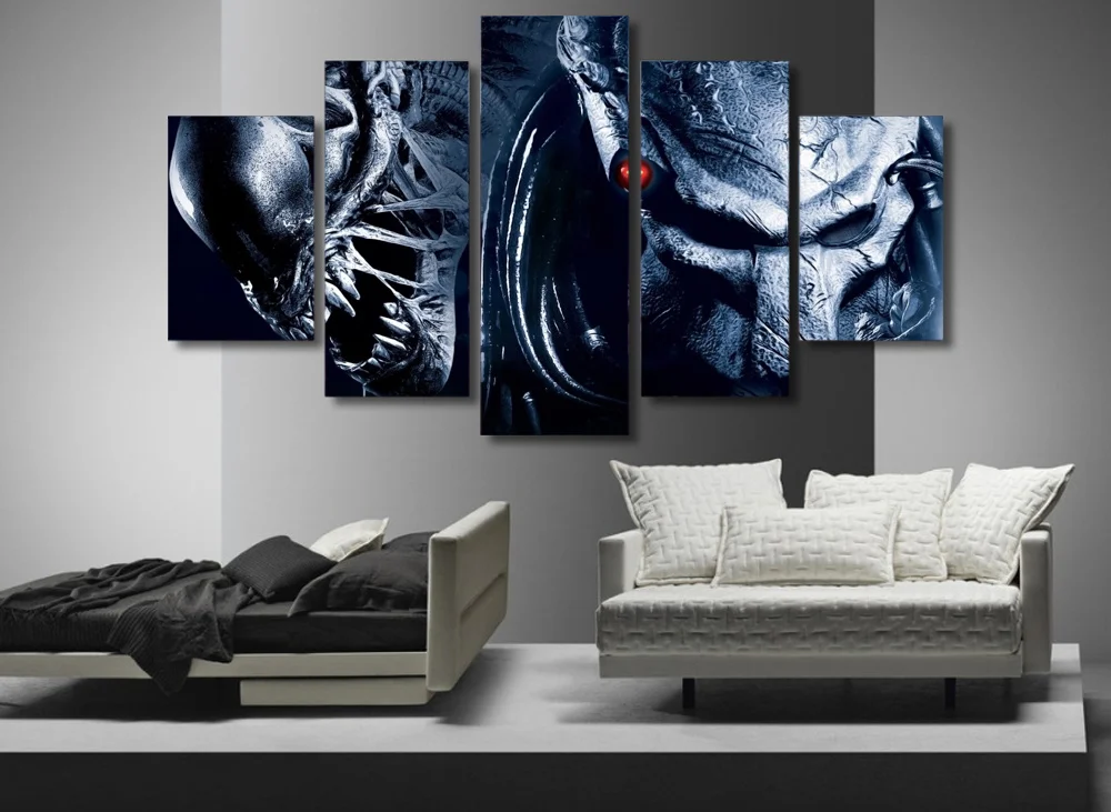 5-Panel-The-Alien-Wars-Alien-Movie-Painting-Canvas-Wall-Art-Picture-Home-Decoration-Living-Room