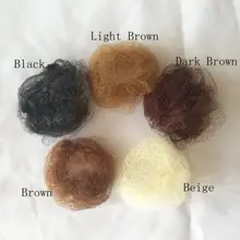 20 шт., черный, коричневый, бежевый цвет, невидимая маленькая сетка для укладки волос, сетка для ухода за волосами, 20 дюймов, тянущаяся длина