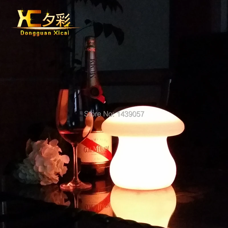 Пластиковые из светодиодов настольные лампы гриб декор ночь свет изменение цвета для спальни бар клуб огни