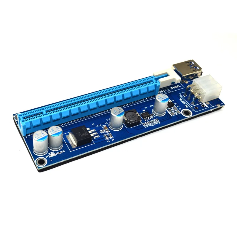 Расширитель Riser 008C PCI E с светодиодный Райзер 1X на 16X кабелем питание USB 3 0 SATA 6