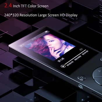 

New HIFI Lossless Music MP3 Player With Bluetooth 2.4 HD Screen Built-in Speaker 16G MP3 Music Player Support SD Card Up To 128G