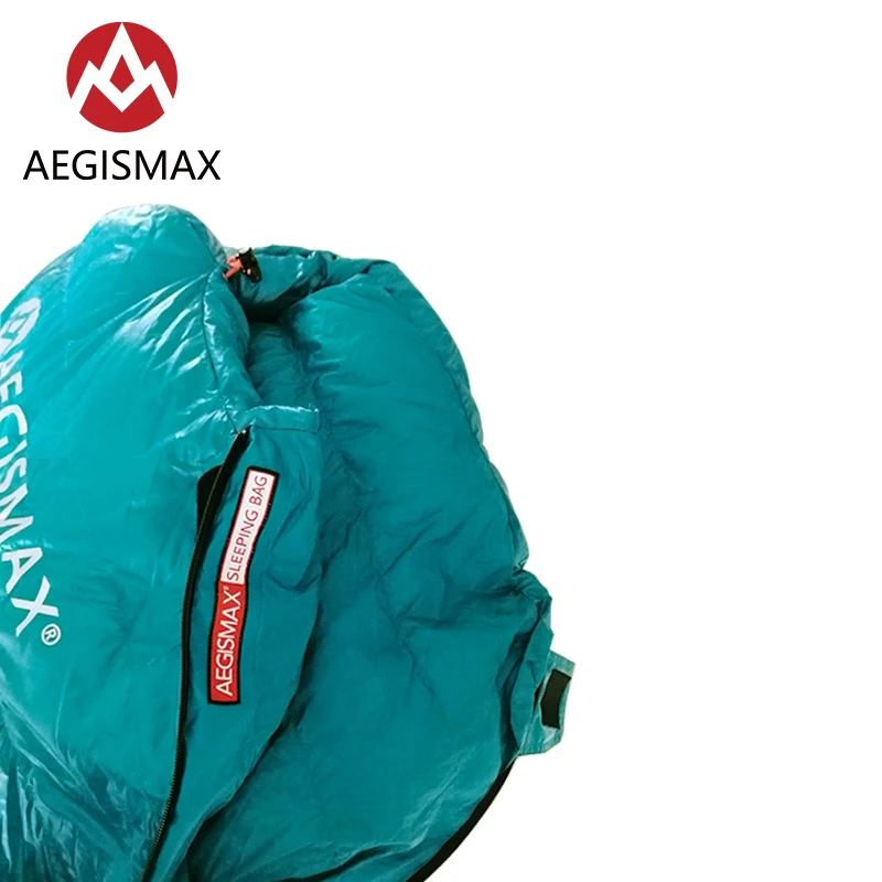  AEGISMAX NANO2 Adult Outdoor Camping Spring Autumn Mummy White Goose Down Splicable Sleeping Bag Po