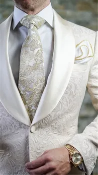 

New White Men Suits Slim Fit Groom Tuxedos Groomsman Blazer suits Men Wedding Suits for men 2 piece ( Jacket+Pants )