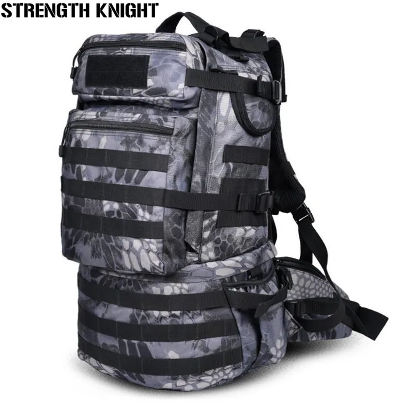 50L velkokapacitní pánský vojenský batoh multifunkční vodotěsný horolezectví batohy nosit odolné cestovní taška