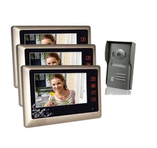 Video Door Phone 7 Inch LCD Color Doorbell Intercom Entry System Kit Unlock Night Vision Monitor and Rainproof IR Camera