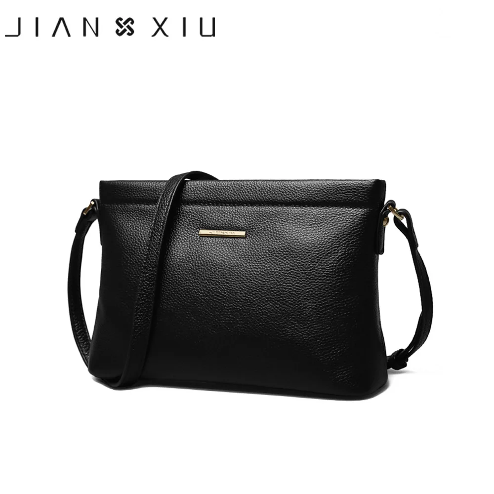 

JIANXIU Brand Women Messenger Bags Female Shoulder Crossbody Litchi Texture Genuine Leather Bag 2018 New Solid Color Small Bag