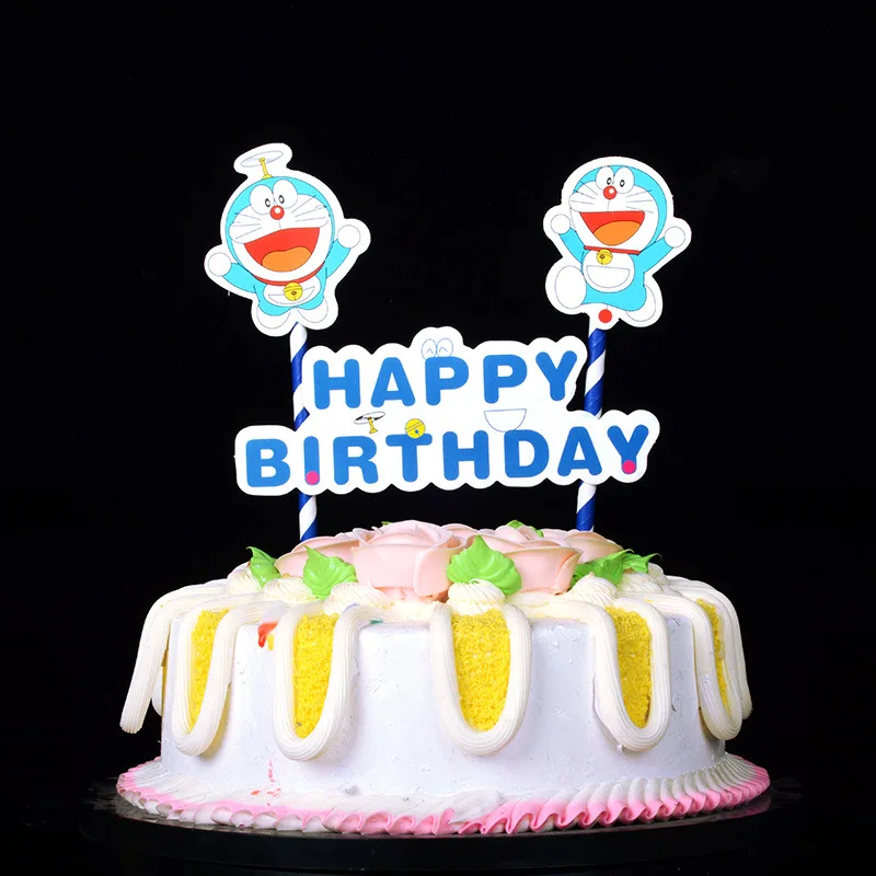 1 комплект Микки и Минни Маус Мышь Миньоны Кот свинья флажки для торта пирожное для дня рождения декоративные вывески для маленьких детей на день рождения праздничный торт