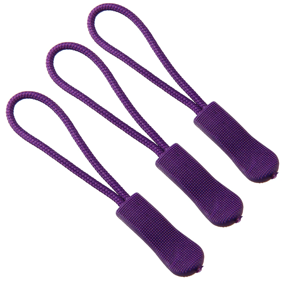 10pcs Mix Color Zipper Pulls Cord Rope Ends Lock Zip Clip Buckle for