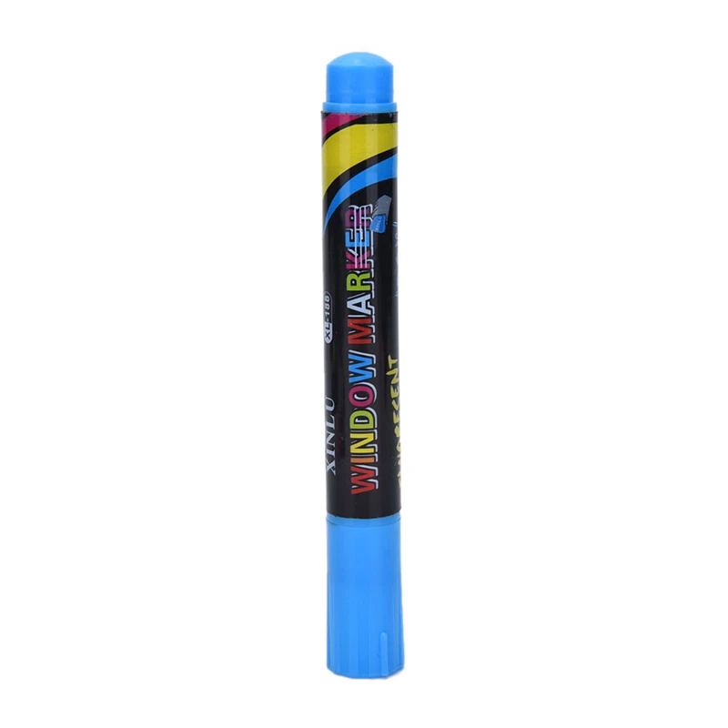 Жидкий Мел 8 шт./лот стираемый маркер флуоресцентный маркер ручка красочная художественная живопись для белой доски светодиодный меловая доска - Цвет: Синий