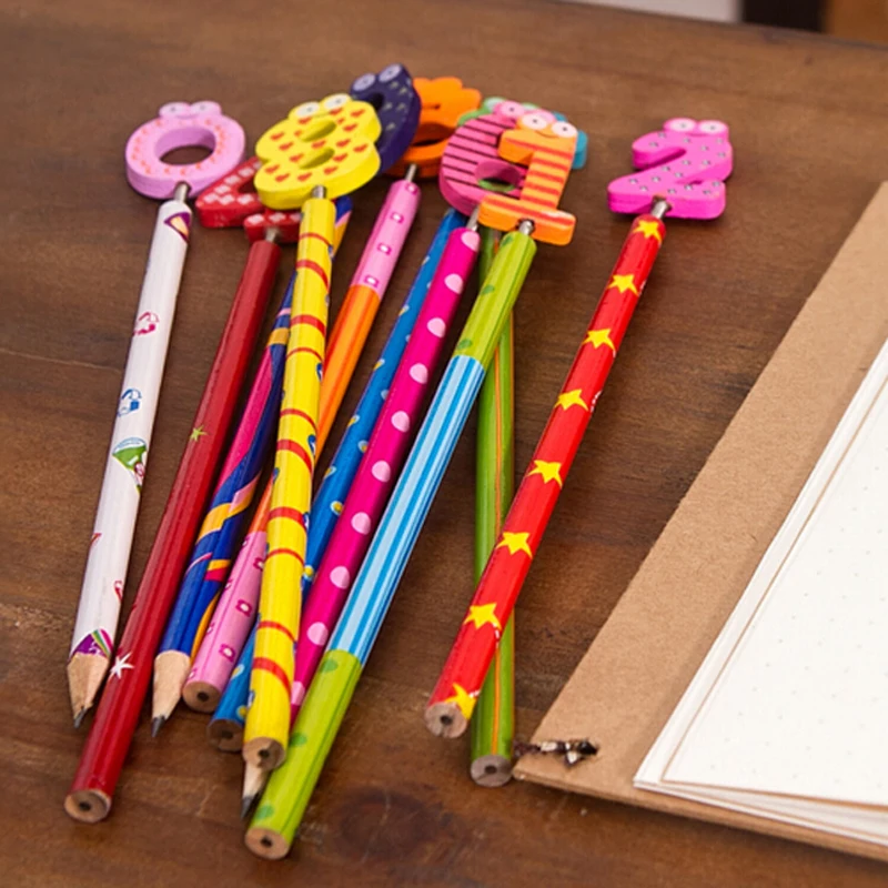 20 шт./лот, цифровые карандаши для рисования с пружинной деревянной ручкой, школьные офисные принадлежности, канцелярские принадлежности,, Papelaria