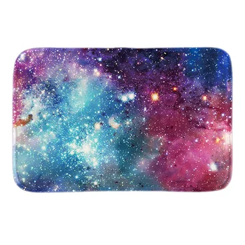 

Galaxy Printed Decorative Indoormat Soft Door Mat Short Plush Bathroom Floor Mats Shining Stars Carpets
