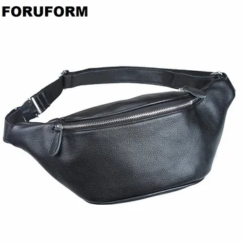 

Genuine Leather Men's Waist Packs Natural Leather Cross-Body Bags For Men Casual Men Medium Waist Money Pack LI-1887