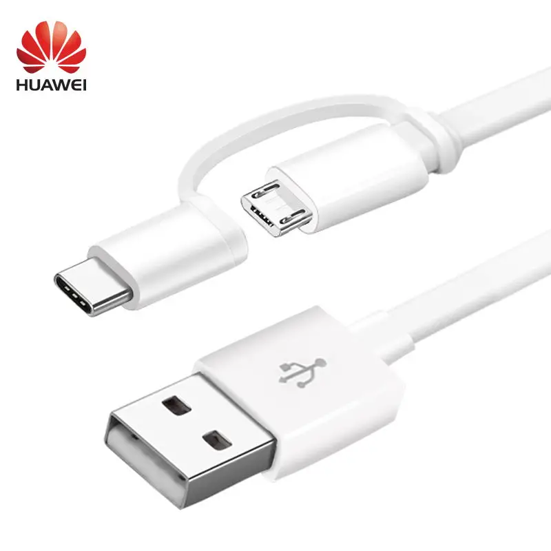 Beste Huawei P20 Travel Charger 2 in 1 Micro USB Typc C Kabel Originele 2A 1.5 m Type C Lading kabel Mate10 Mate9 Pro Lite Honor V10