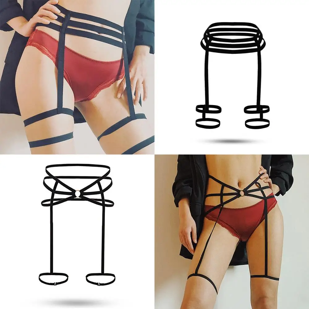 

Vanmos "Lover Her" Sexy Women Erotic Underwear Body Jewelry Leg Garter Belt Comfortable Flexible Leg Garter Belt Suspender Strap
