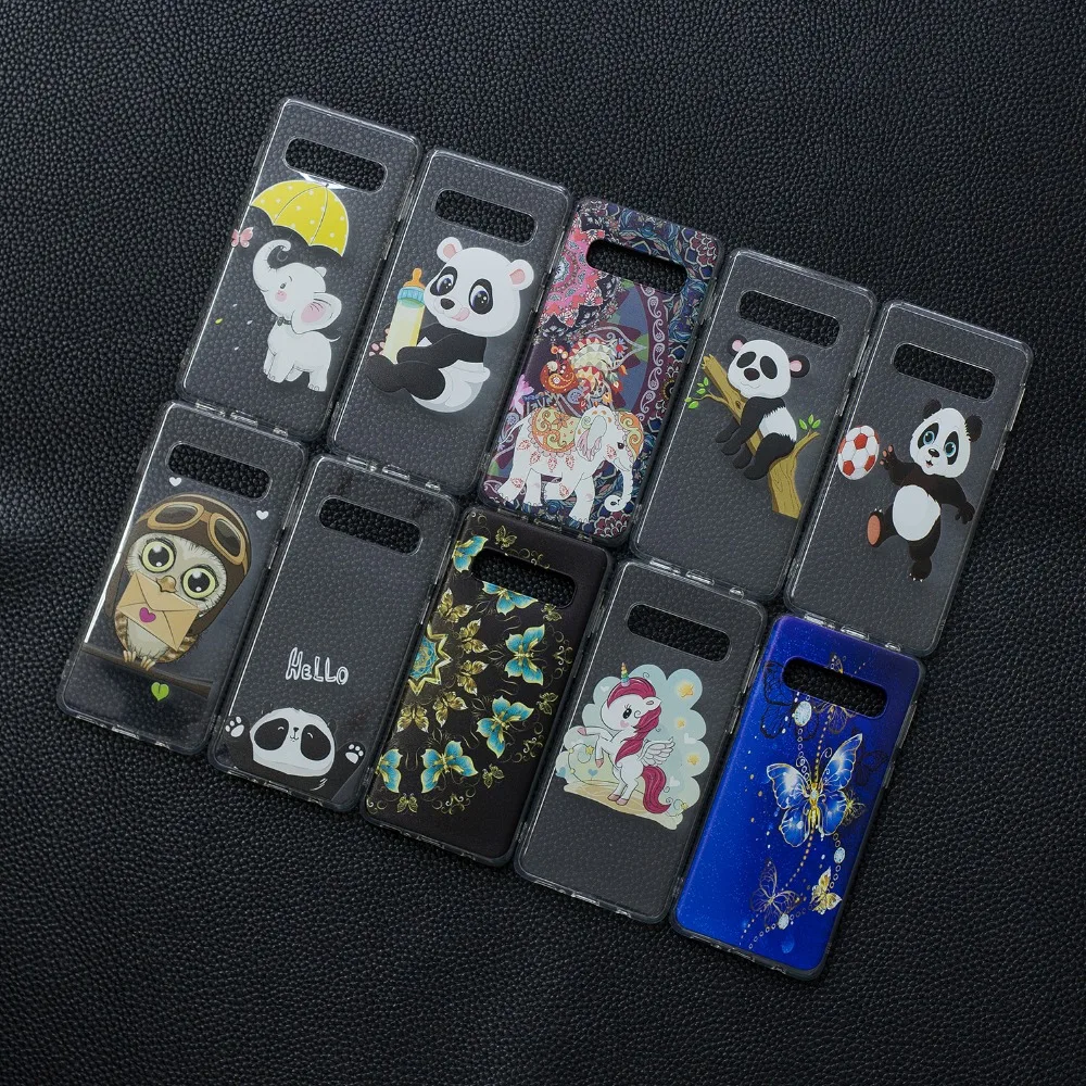 Чехол для Samsung Galaxy S10 plus Lite прозрачный милый Единорог Мягкие ТПУ чехлы телефонов +