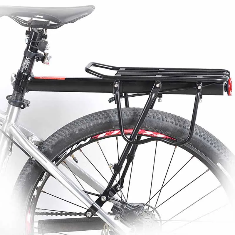 1,15 кг велосипедная переноска для велосипеда, багаж, задняя стойка, алюминиевый сплав, полка седло, сумки, держатель, подставка, поддержка, инструменты крепления - Цвет: Черный