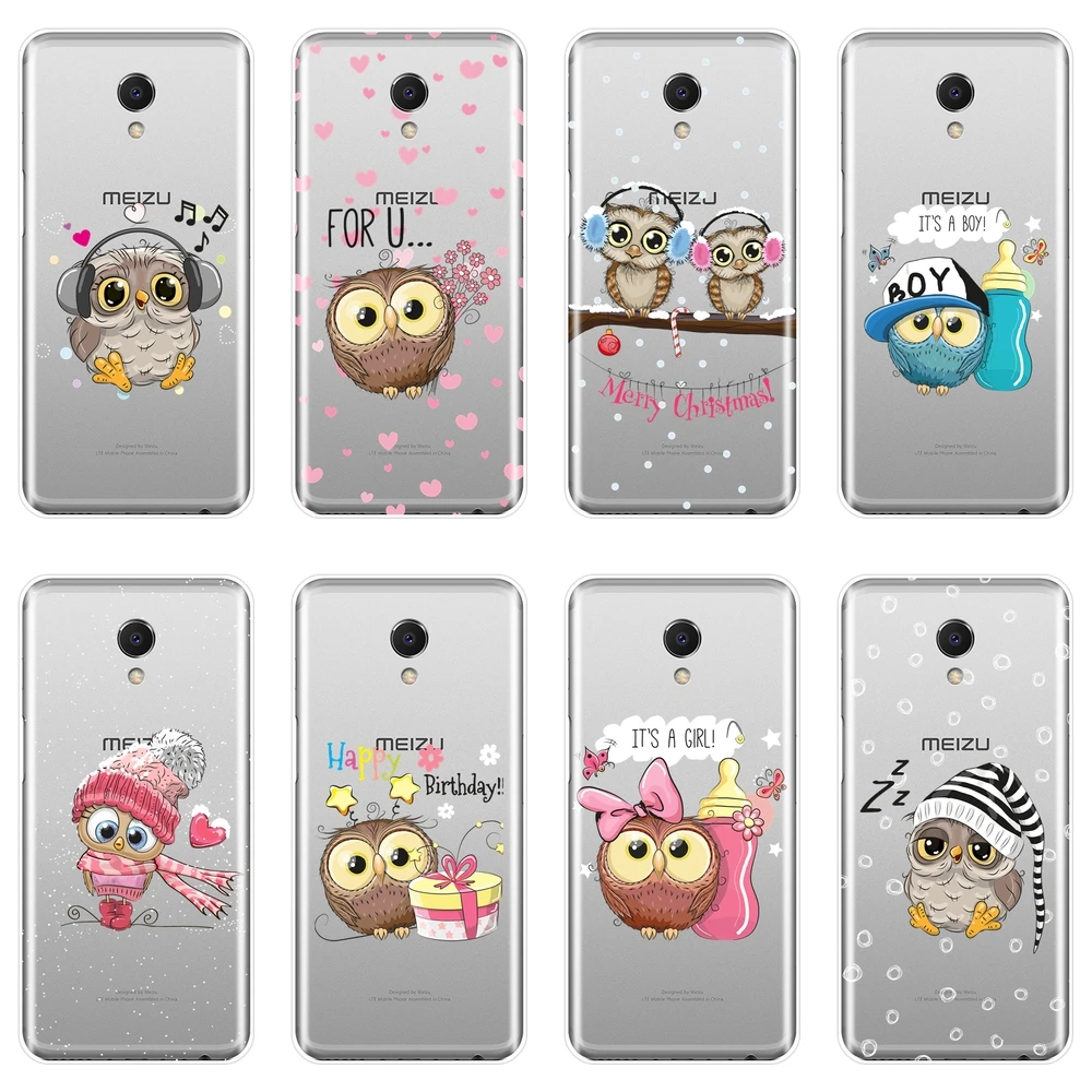 

Soft Silicone Phone Case For Meizu M2 M3 M3S M5 M5C M5S M6 M6S M6T Cute Owl Heart Back Cover For Meizu M6 M5 M3 M2 Note Case