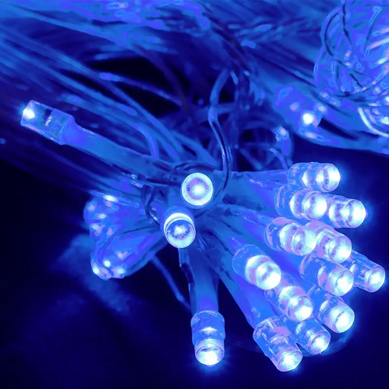 3 М * 6 м Led Занавес Сказочных Огней Свадьба Крытый Открытый Рождество Garden Party синий
