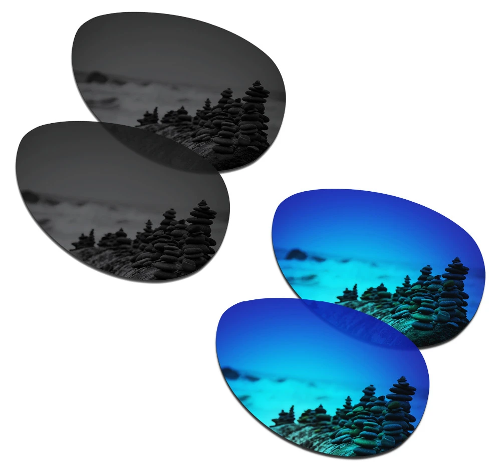 SmartVLT 2 pares gafas de sol polarizadas lentes de repuesto para respuesta de Oakley Stealth negro y azul hielo|Gafas Accesorios| - AliExpress