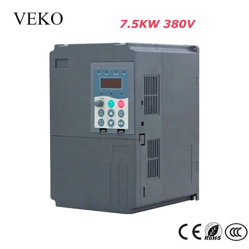 

7.5KW 380V 3 Phase Input VFD Frequency Inverter Triphase 380V Output 17A Motor Speed Control Frequency Drive Converter 50/60Hz
