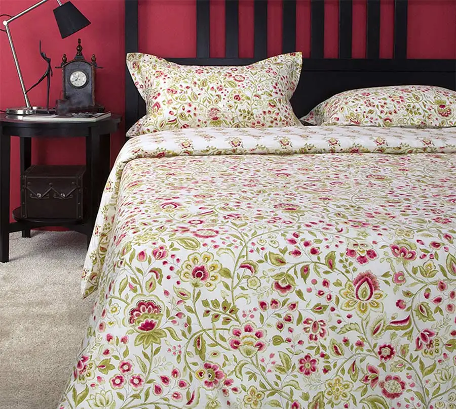 

Nordic rustic flower bedding sets adult,full queen king cotton floral double home textile flat sheet pillow case comforter cover