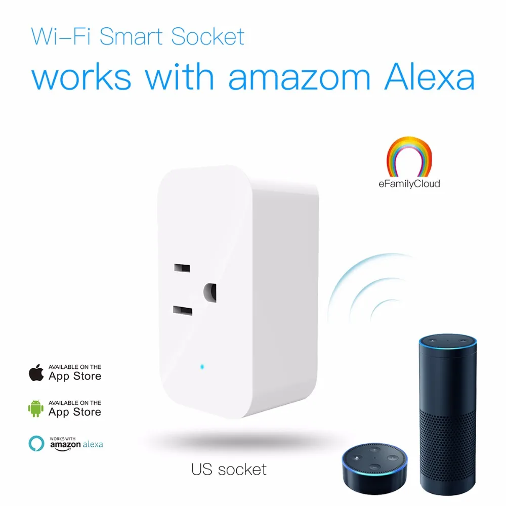 Smart home 16A+timer US mini smart plug wifi power socket