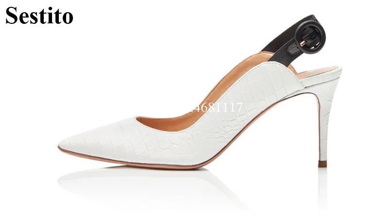 

2019 summer new pointed high-heeled color matching one-word pocket shallow mouth European and American style female sandals