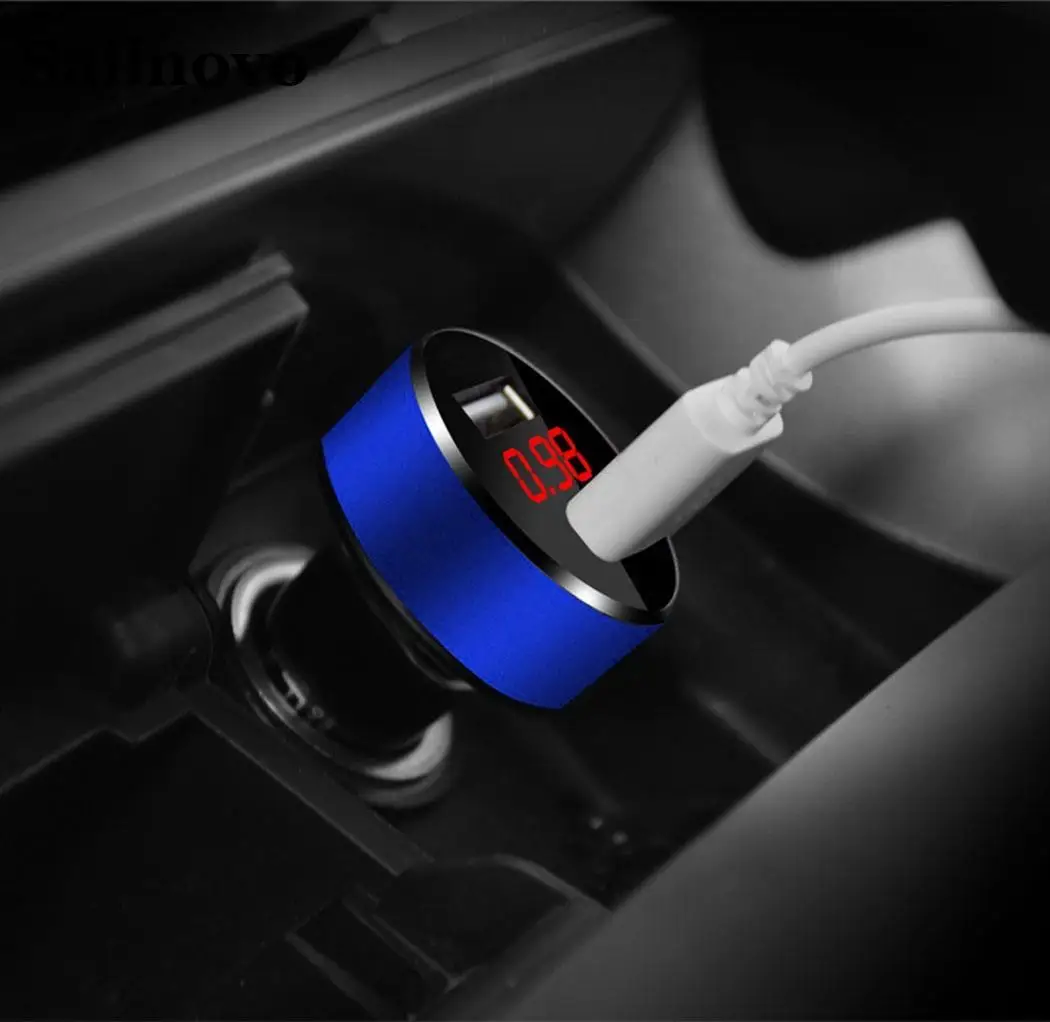 5V QC 3.0 Dual USB Car Charger LED Display Auto Car Charger Adapter