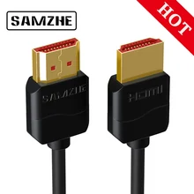SAMZHE 4K HDMI 50/60Hz HDMI 2.0 Cable to Slim HDMI Cable for PS3 Projector HD LCD Apple Laptop TV Computer Cables