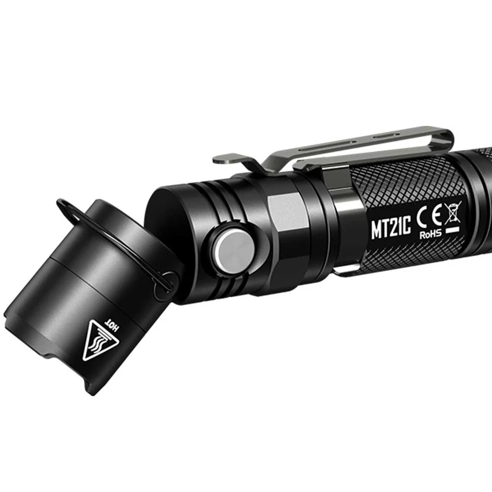 NITECORE MT21C 1000LMs Многофункциональный 90 градусов Регулируемый фонарик Портативный литой под давлением факел без батареи 18650