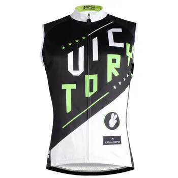 

Black Sleeveless Cycling Apparel for Men Summer 100%Polyester Breathable Bike Jerseys Size S To 6XL