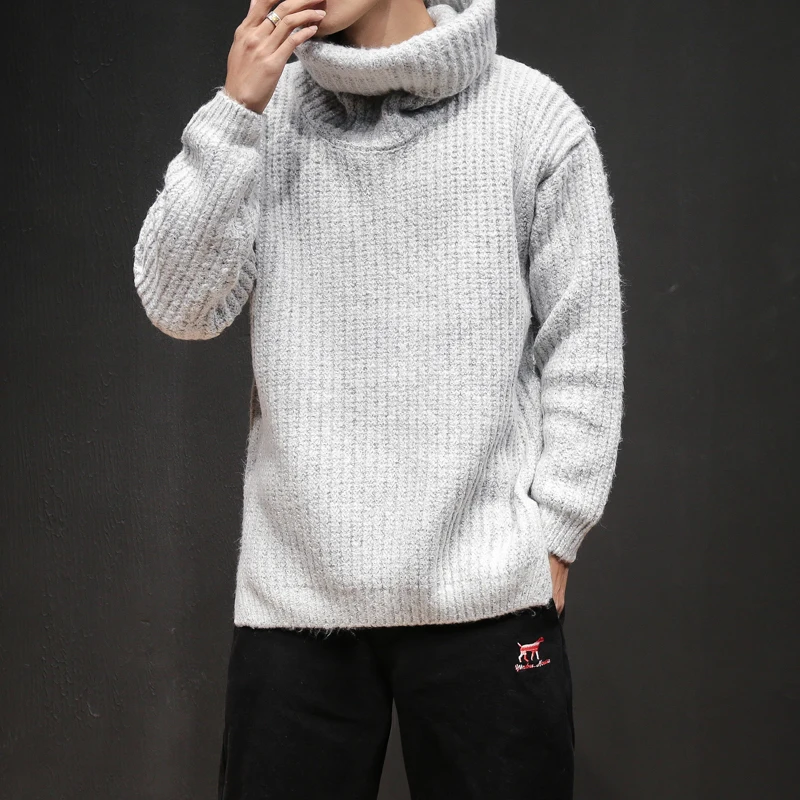 mens loose turtleneck sweater