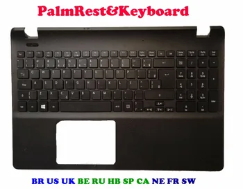 

PalmRest&keyboard For ACER For Aspire ES1-512 ES1-531 ES1-571 46M.037CS.0009 MP-10K33U4 Brazil BR English UK Belgium Russian RU