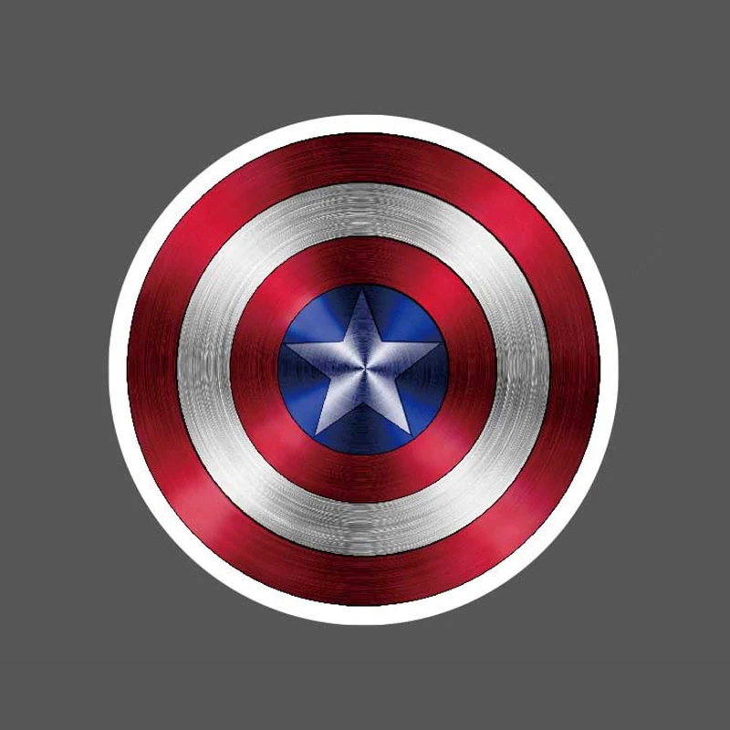 

AQK 5Pcs/Lot Captain Shield Stickers Logo Cool Waterproof DIY Skateboard Luggage Laptop Guitar Phone Pad TV Car Kids Toy Decals