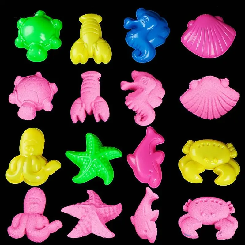 

8PCS Sea Animals Beach Toys Sand Clay Tool Toys For Children Beach Sand Toys Kids Mold Building Model Beach Water Fun Accessory