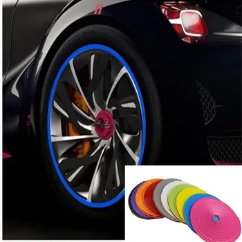 

car-styling Automobile hub Decorative strip tyre protecting ring accessories for Cadillac srx cts ats escalade key emblem sls