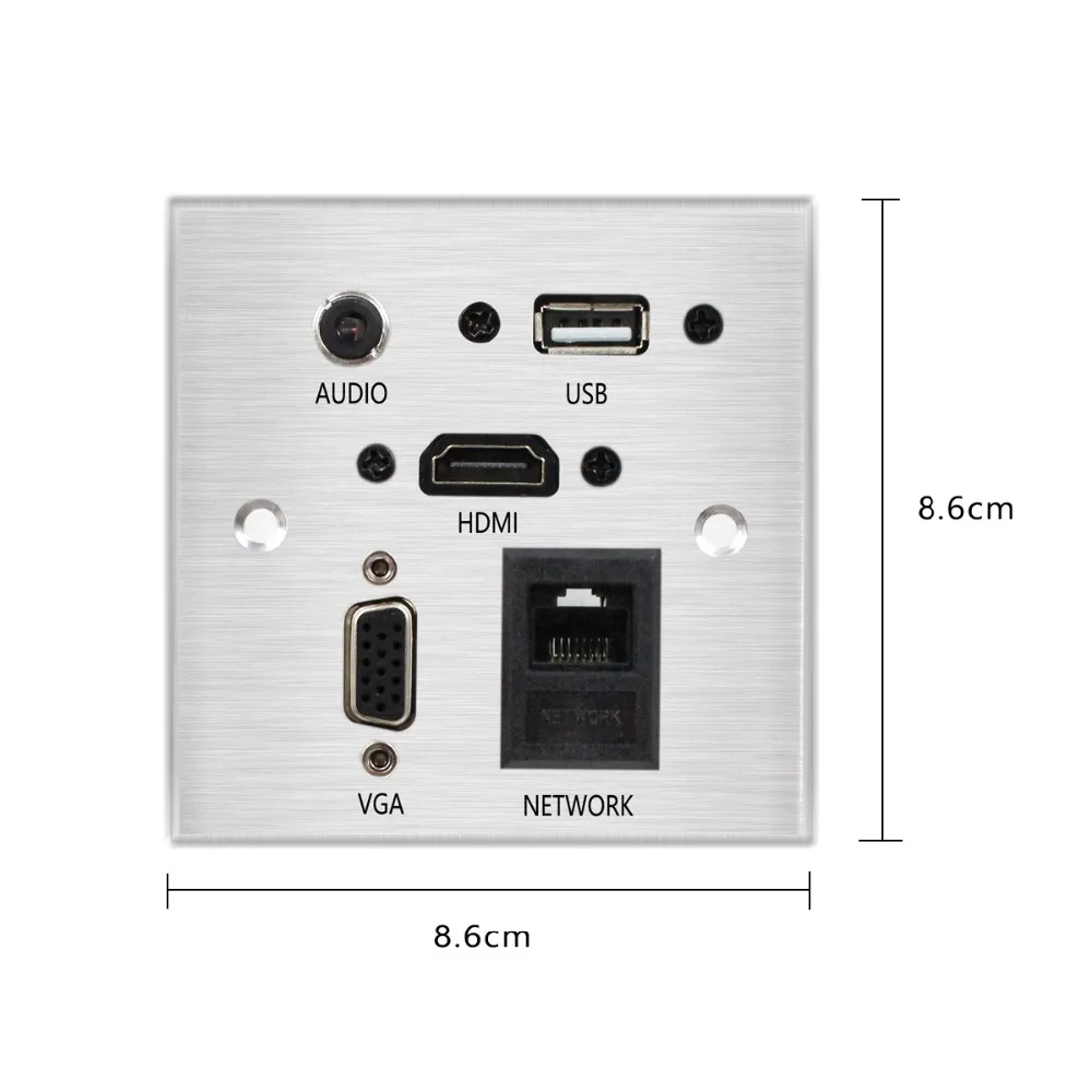 WIISTAR hdmi, vga USB зарядное устройство и сетевой блок питания для офисного рабочего стола серебристый