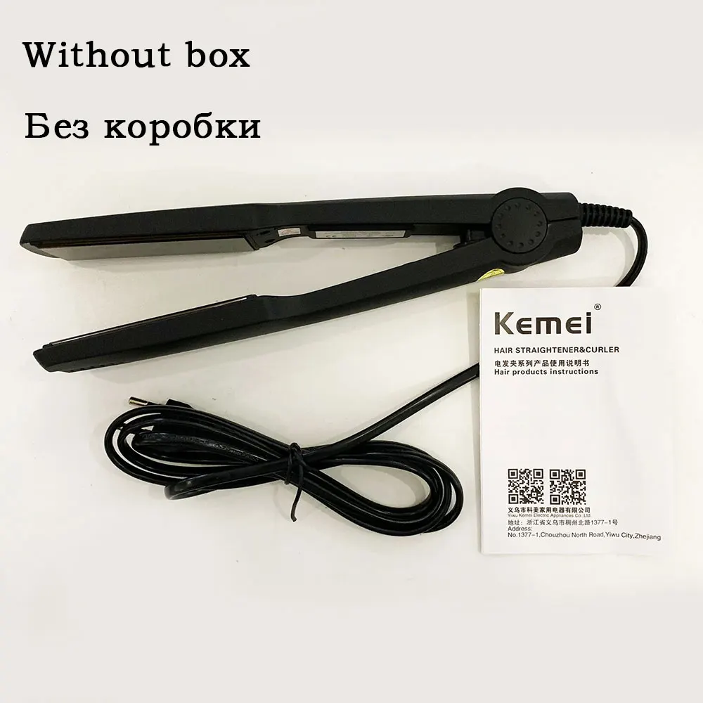 KM-329 Without box Kemei Выпрямитель для волос Быстрый нагрев плоский утюжок выпрямители Инструменты для укладки профессиональный выпрямитель для волос утюги для волос 5 - Цвет: KM-329 Without box