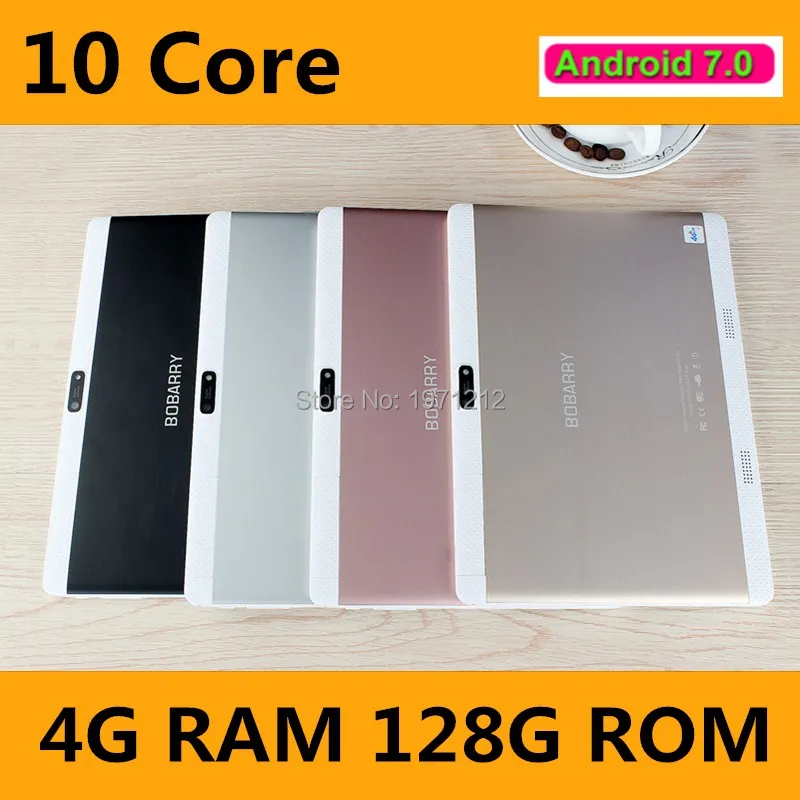 10 1-дюймовый Deca Core 3G 4G планшет Android 7 0 RAM 4 Гб ROM 128 ГБ 8.0MP две sim-карты Bluetooth GPS планшеты 1