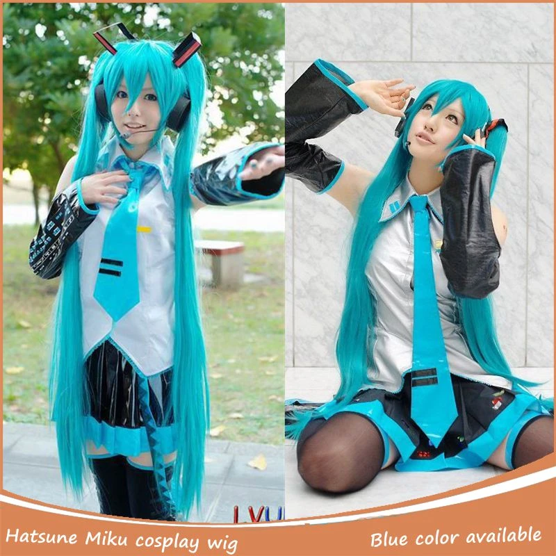 Cosplay Peluca Azul Con Coletas Dobles, Ideal Para Fiestas Y
