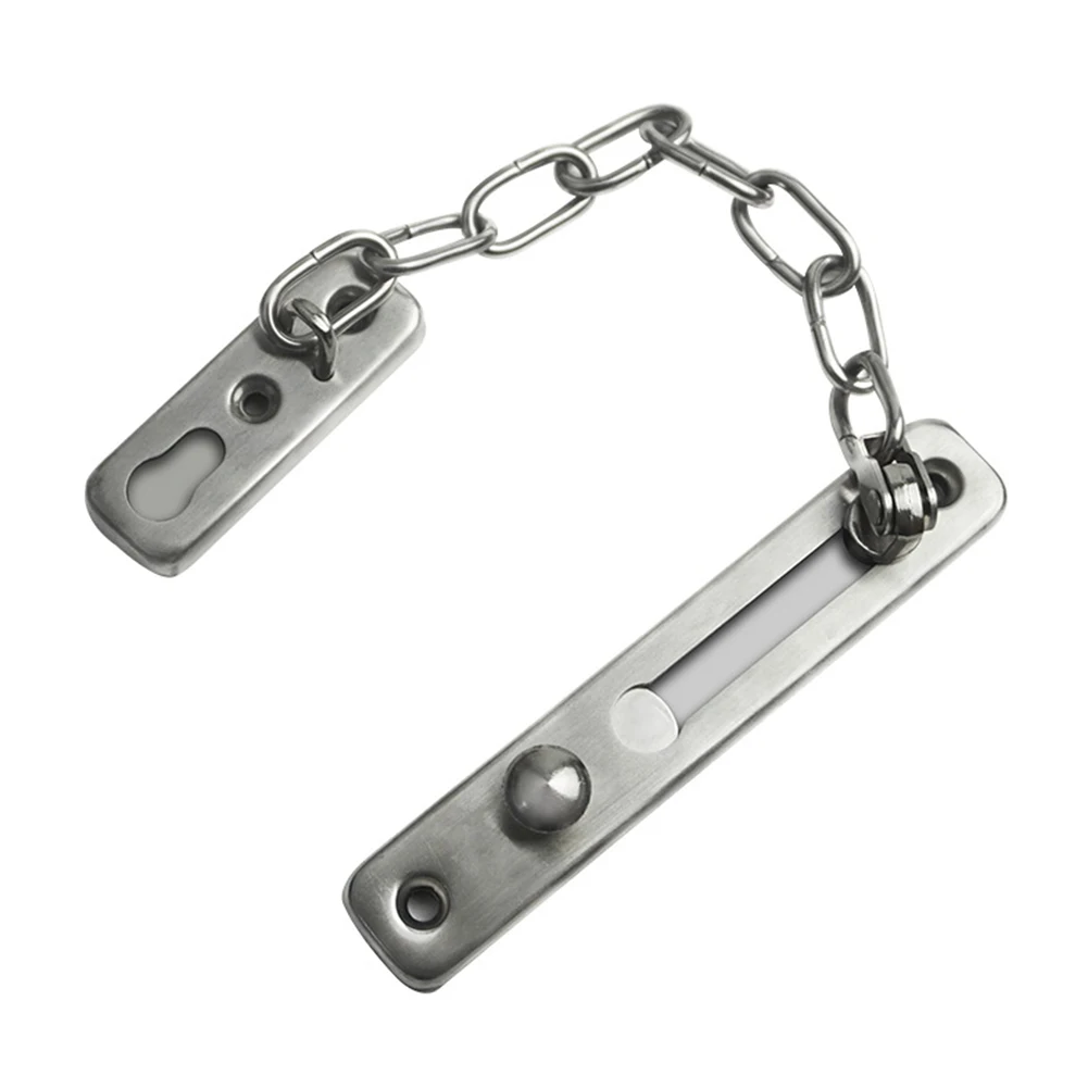 

Cabinet Bolt Latch Door Stainless Steel Chain Locks Window Guard Restrict Safety Anti-theft