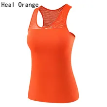 HEAL оранжевый спортивный жилет для женщин, майка для спортзала без рукавов, Спортивная рубашка, спортивный топ, майки для женщин, одежда для бега, жилет для бега