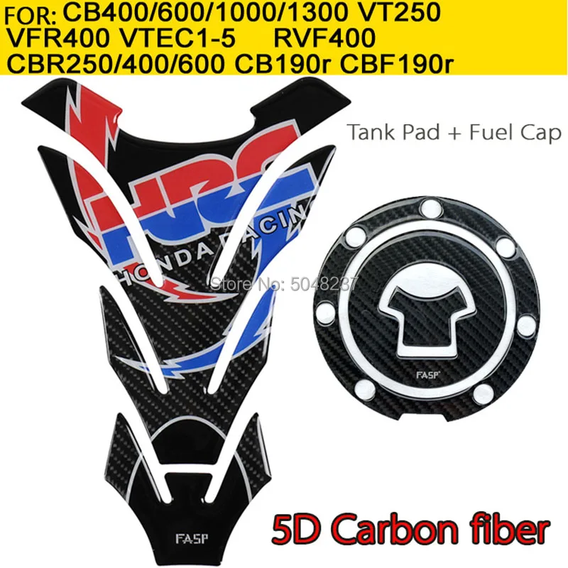 

Fuel Tank Cap Decal Pad Sticker Pure Carbon for honda CBR CB1000 RVF VFR NSR compatible