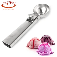 1 шт. совок для мороженного из нержавеющей стали круглая формочка для мороженого замороженного йогурта Печенье Тесто Мясные Шарики блюда из риса ложки, кухонные принадлежности