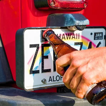 

Car-styling wupp Rear License Plate Frame Mounted Bottle Opener Tailgate Accessory For Jeep Wrangler td1129 Dropship