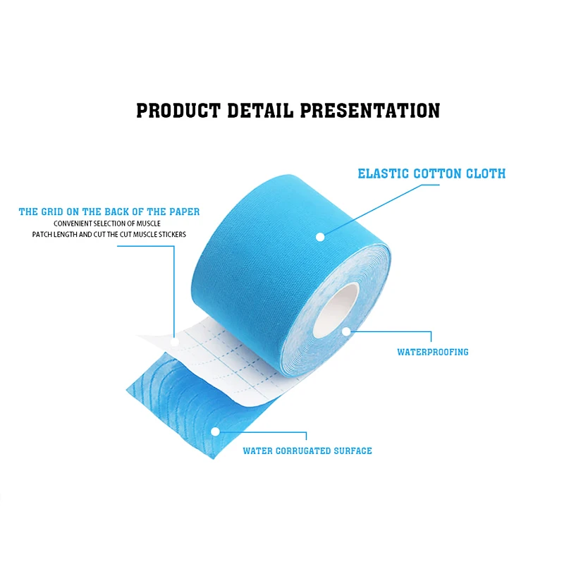 11 color Elastic Tape Muscle Bandage Athletic Recovery Kneepad Sports Safety Pain Relief Knee Pads Support Gym Fitness Bandage