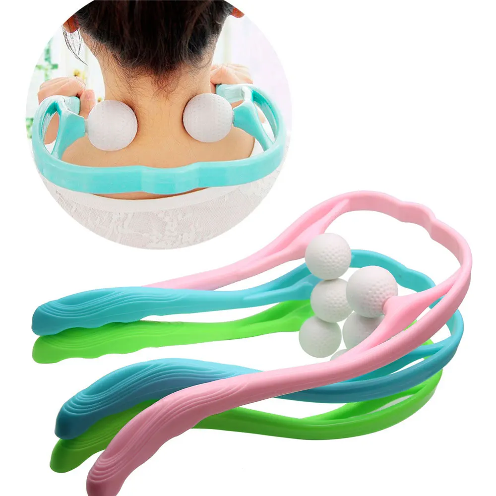 3Pcs Two Roller Massager Ball Neck And Shoulder Therapeutic Two point contact Self-Massager Tool Pressure Relieve Artifact