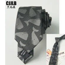 6 см тонкий шейный галстук мужской узкий галстук свадебные галстуки полиэстер серый мультфильм Мода Мужчины s деловой галстук-бабочка рубашка аксессуары Corbatas