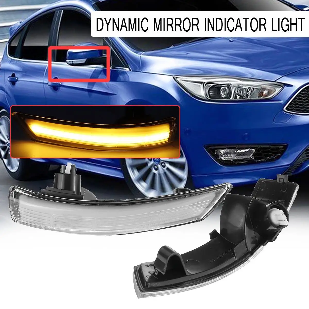 

Flowing Led Dynamic Turn Signal Led Side Wing Rearview Mirror Indicator Blinker Repeater Light for Mondeo 4 for Ford Focus mk2 3