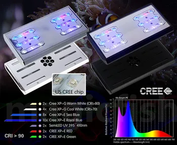 

KEY k6-smart Marine Aquarium Led Lighting Seawater Coral Grow LED light simulated sunrise and sunset fish tank lamps 90 W